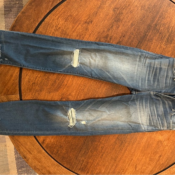 Hudson Jeans Denim - Hudson Jeans Women's Distressed Blue Straight Leg Jeans